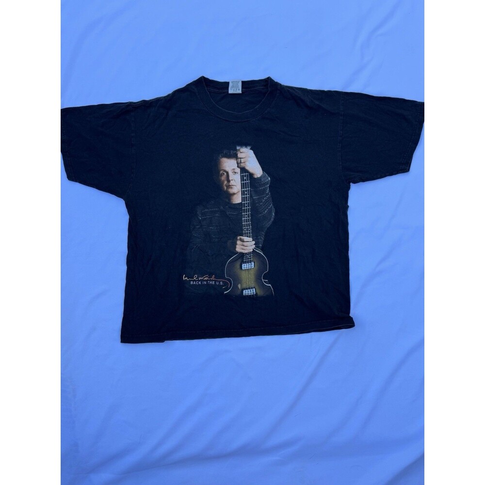 Paul McCartney Driving USA Tour 2002 Concert T-Shirt Black Size XL Cygnus Tag
